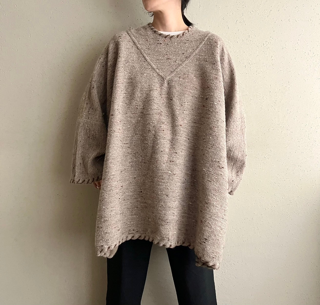 90s Hooded Poncho Made in Italy