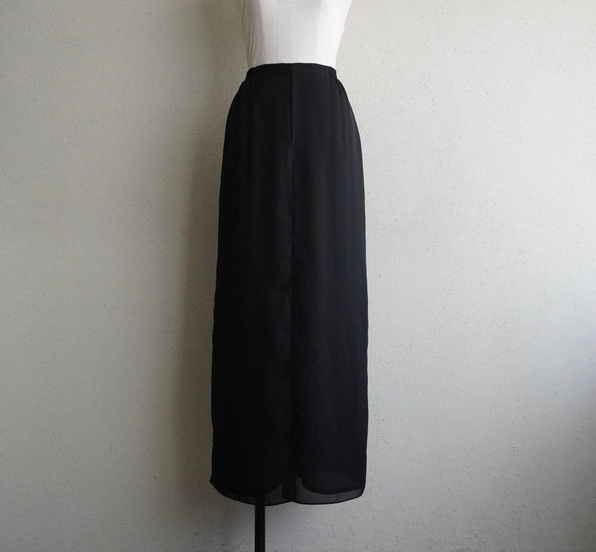 90s Black Slit Design Pants