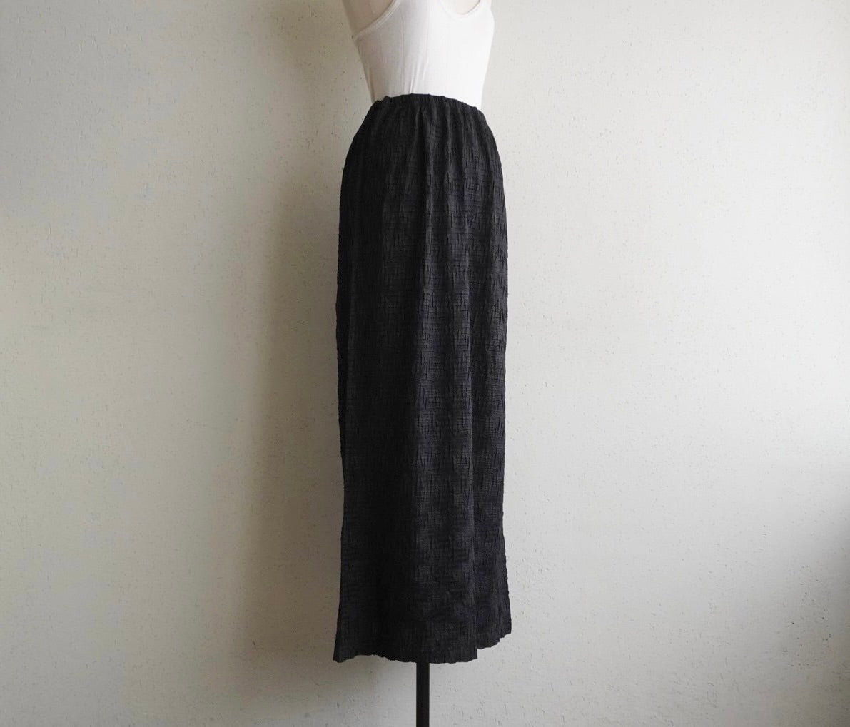 90s Pleat Design Maxi Skirt
