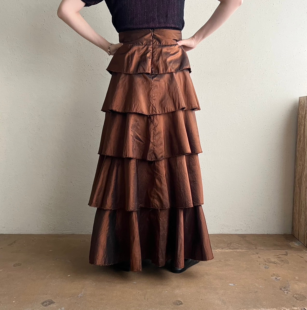 90s Silk Design Skirt Made in USA
