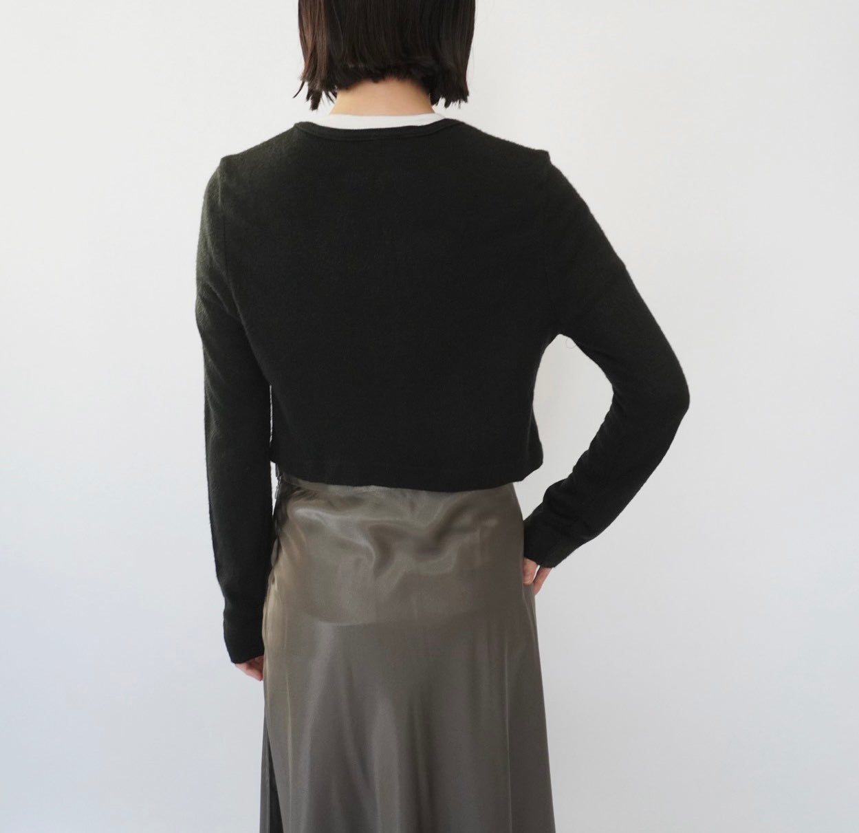 90s Black Cropped Cardigan