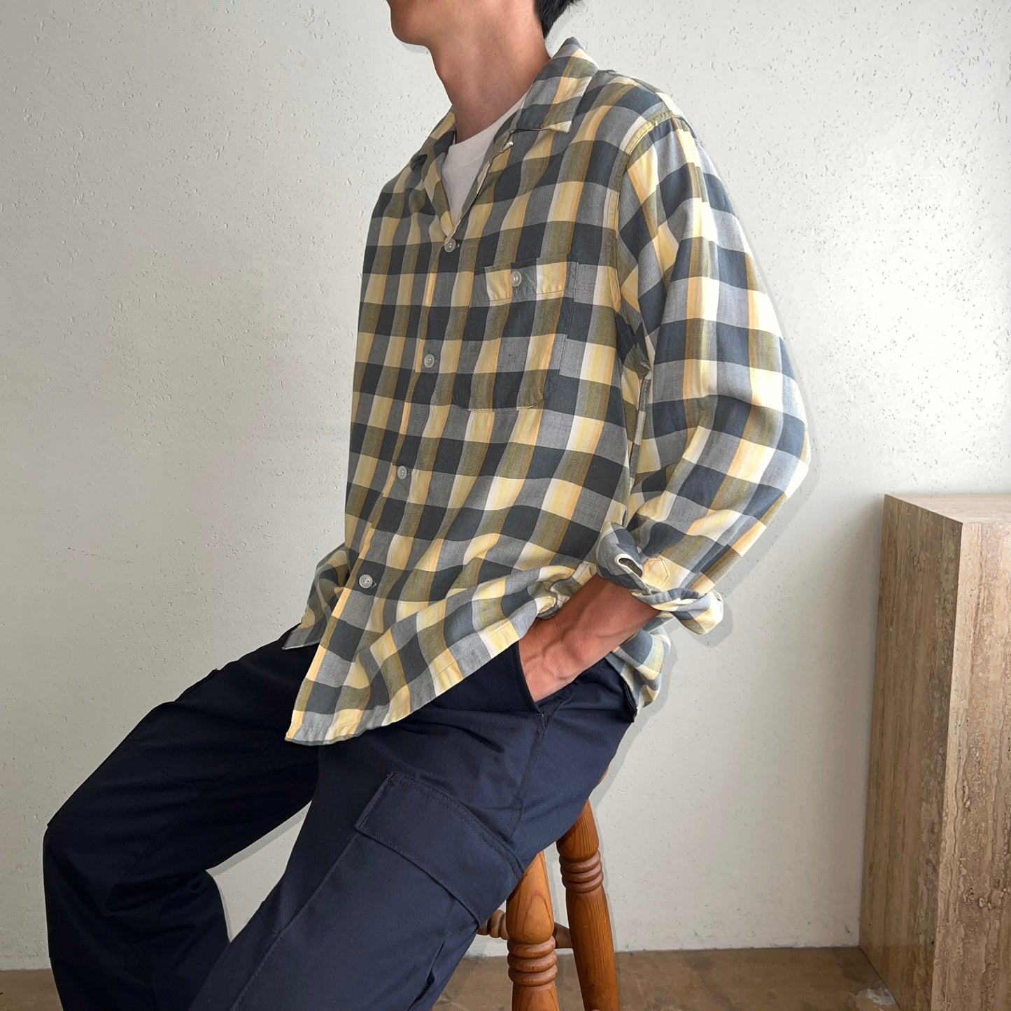 60s "VAN HEUSEN" Plaid Box Shirt