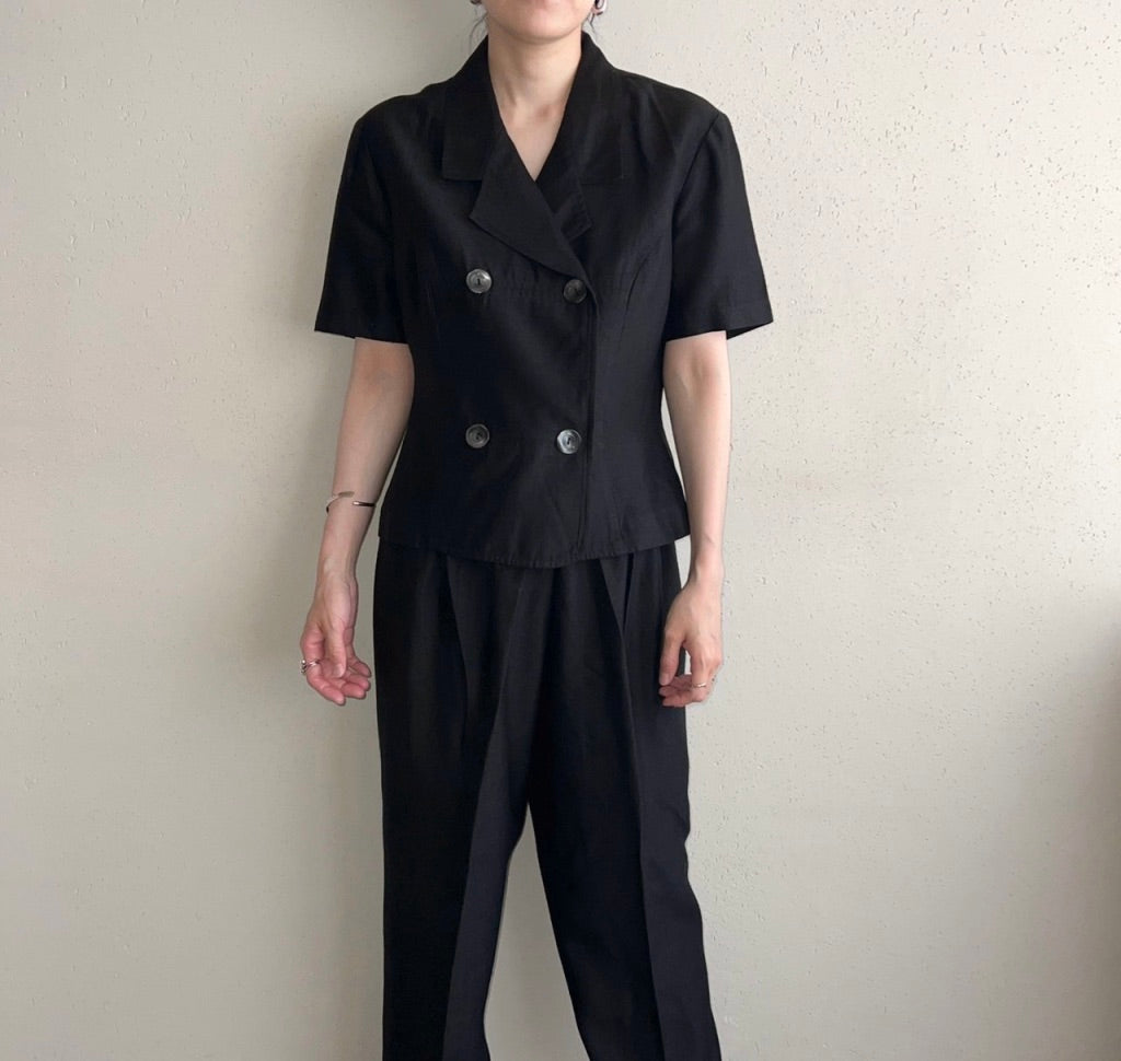 90s Black Two-Piece Made in USA