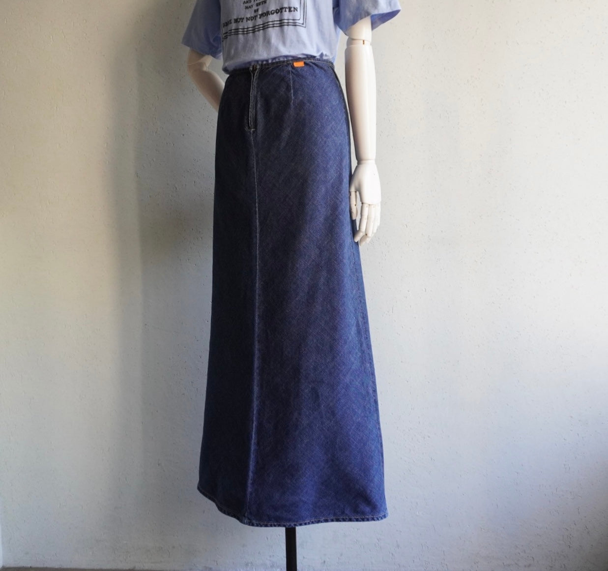 90s Denim Maxi Skirt Made in Italy