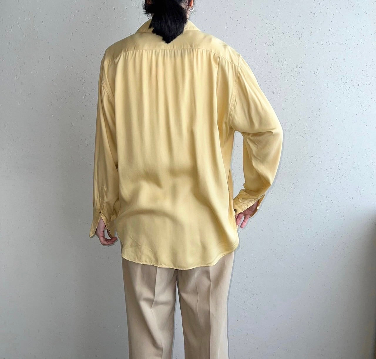 90s " Ralph Lauren" × "BERGDORF GOODMAN"Rayon Shirt