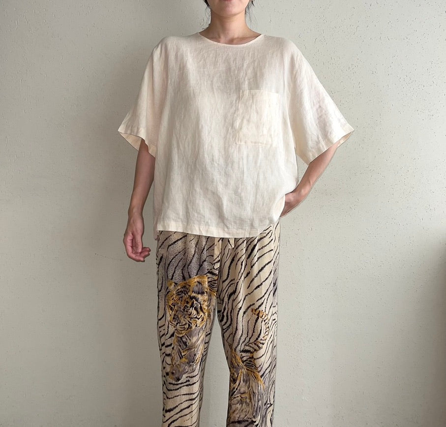 90s "Abercrombie&Fitch" Linen Top
