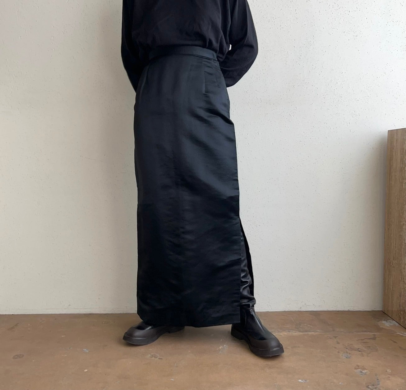 70s Black Skirt
