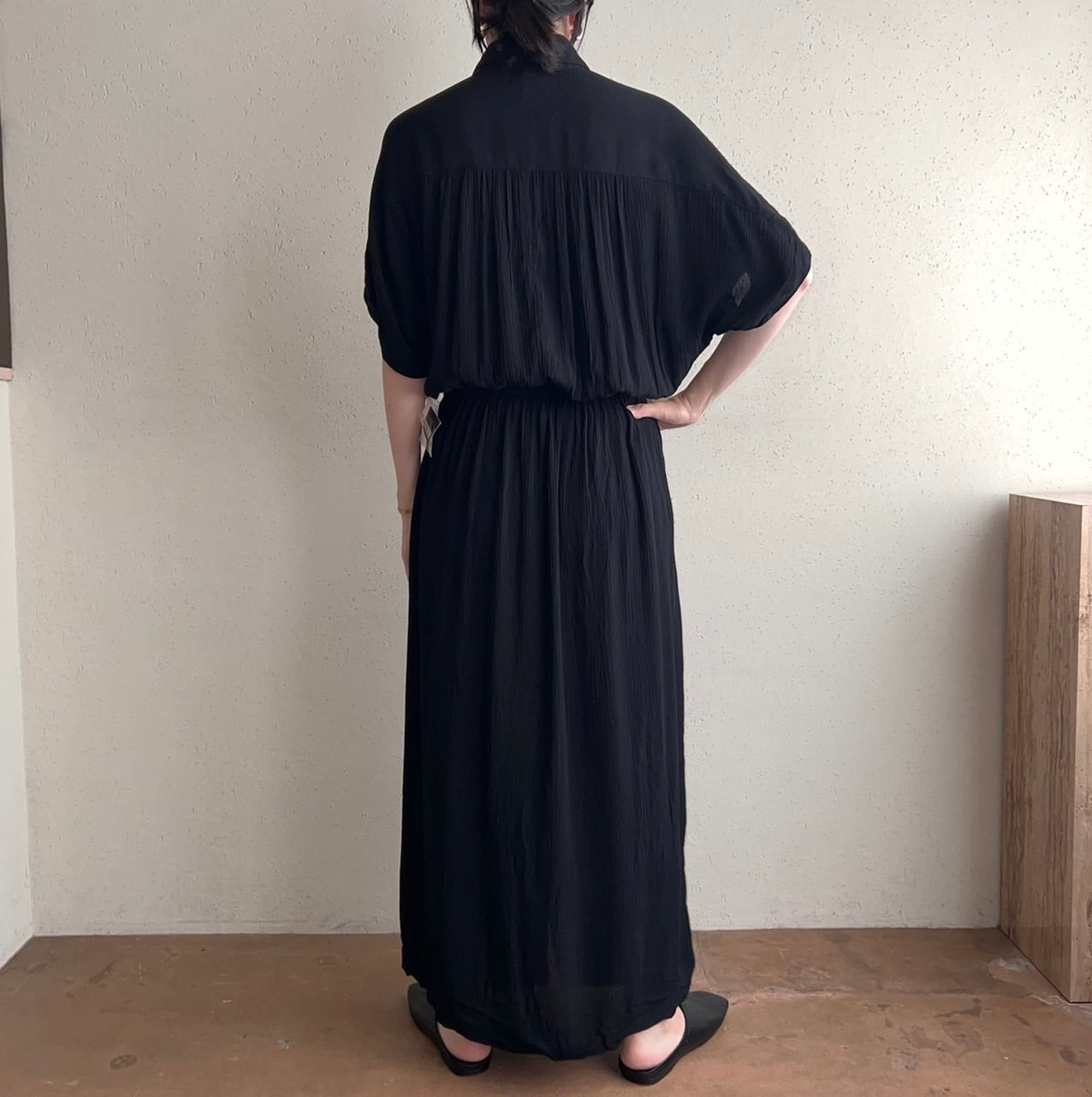 90s Rayon Belted Dress Dead Stock