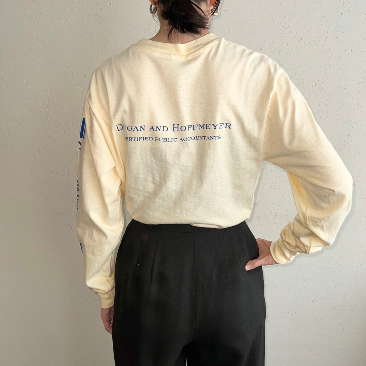 80s Printed Long T-shirt Made in USA