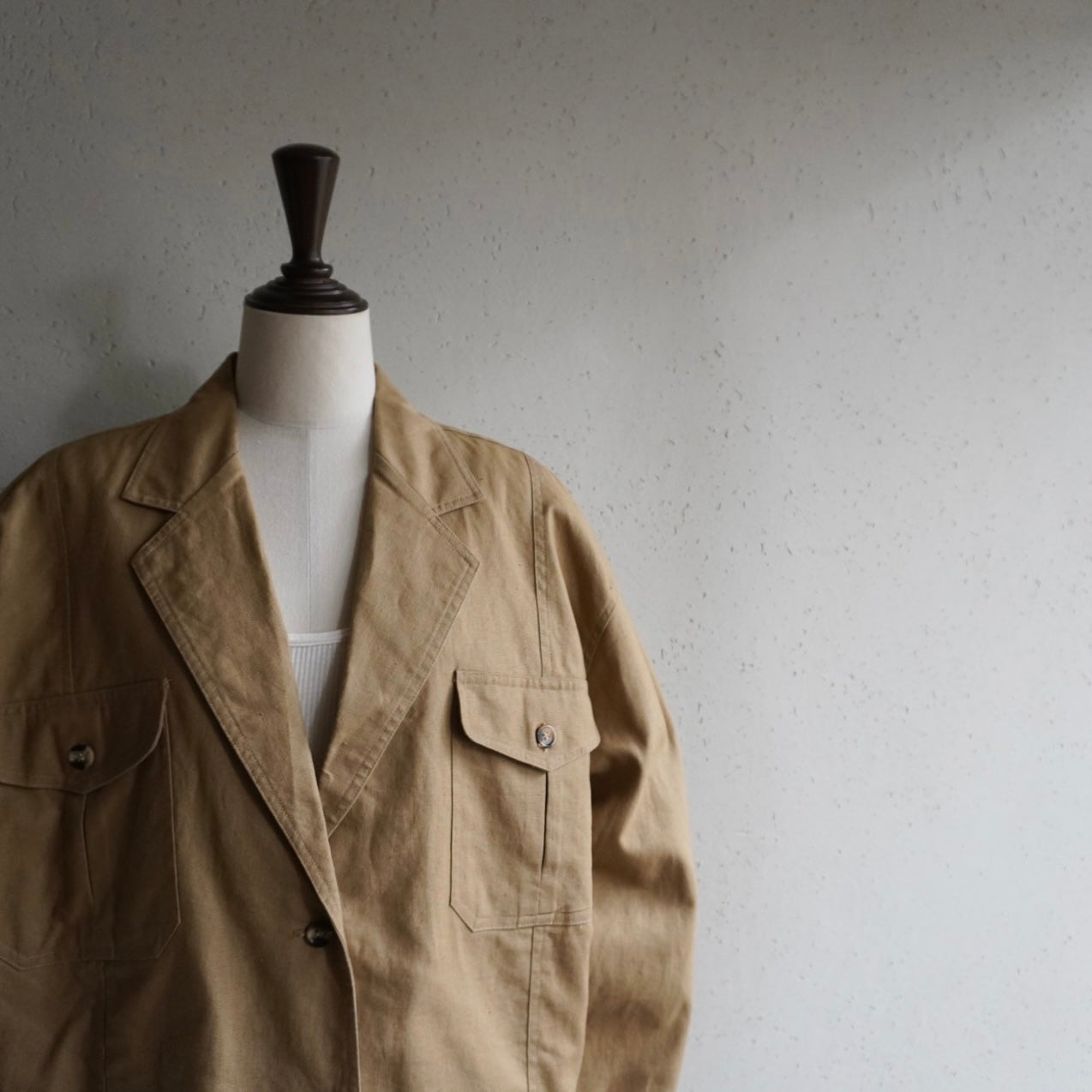 90s Linen Boxy Jacket