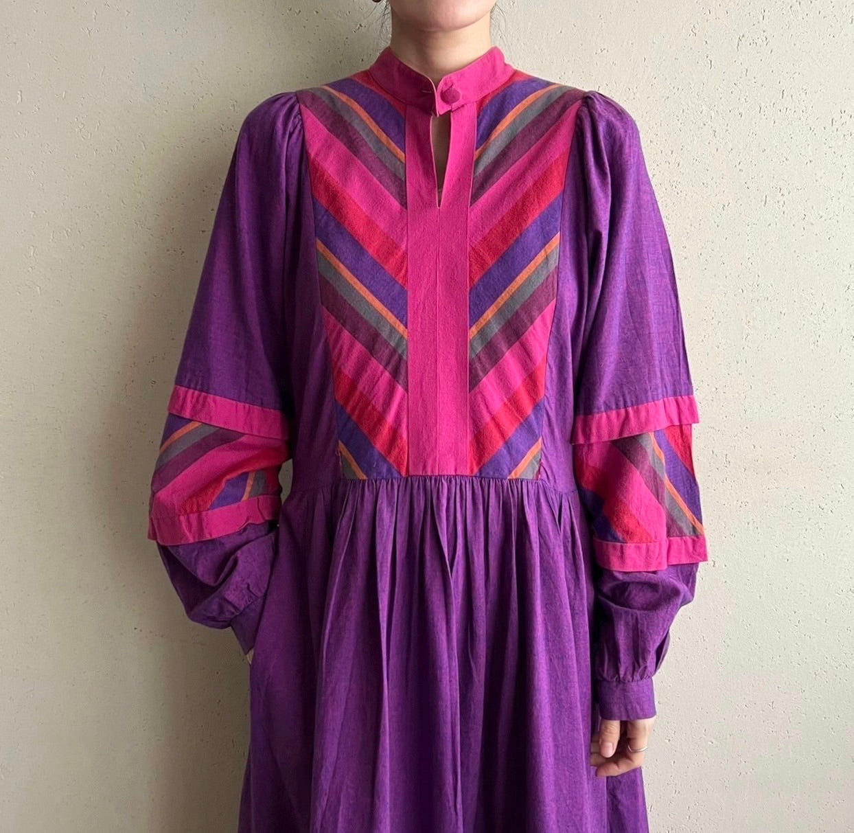 80s "Westfalenstoffe" fabric Dress Made in W.Germany