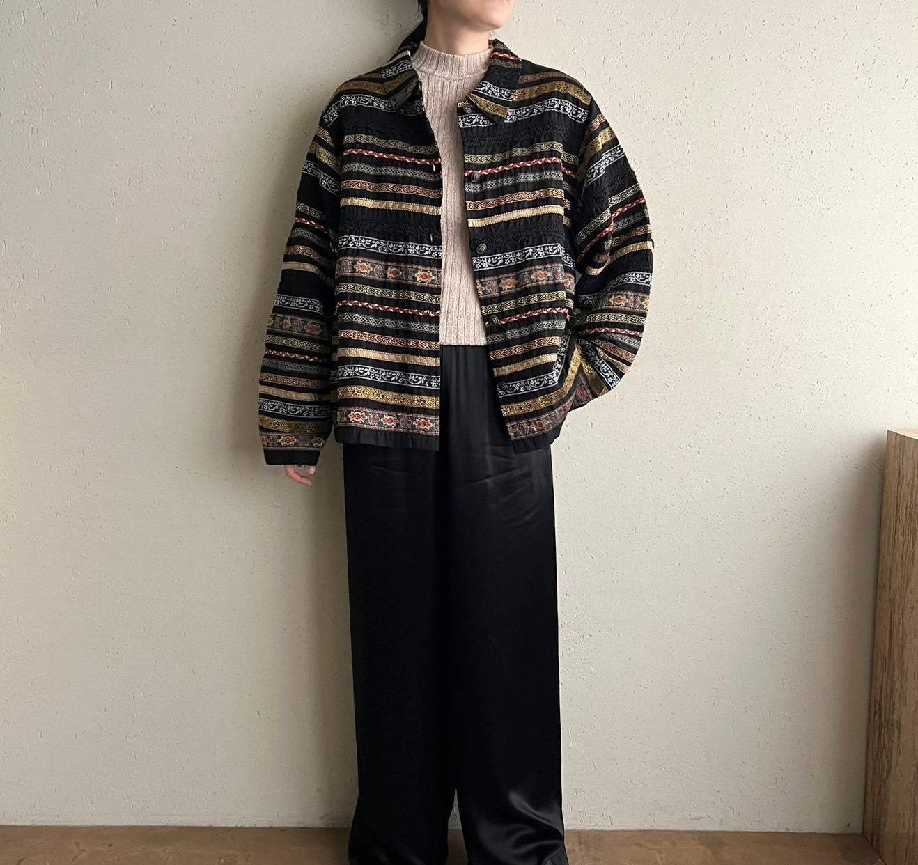 90s Design Silk Jacket