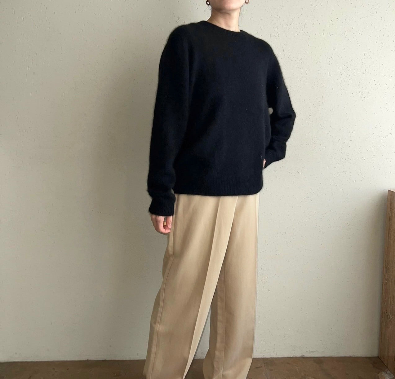90s Black Angora Knit