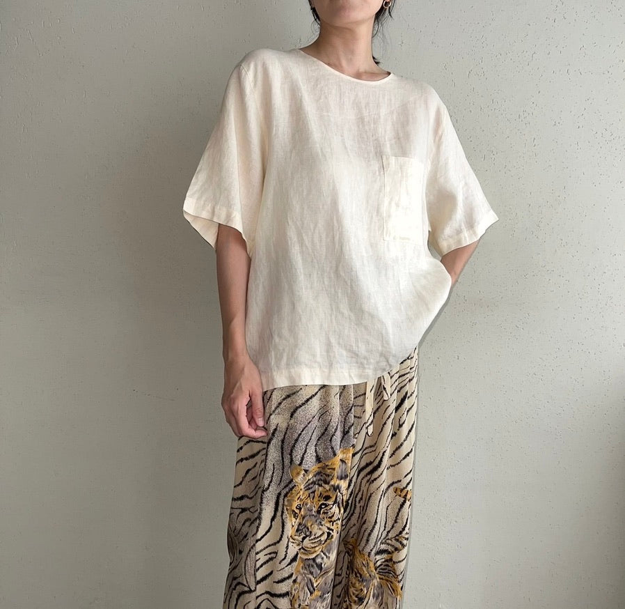90s "Abercrombie&Fitch" Linen Top