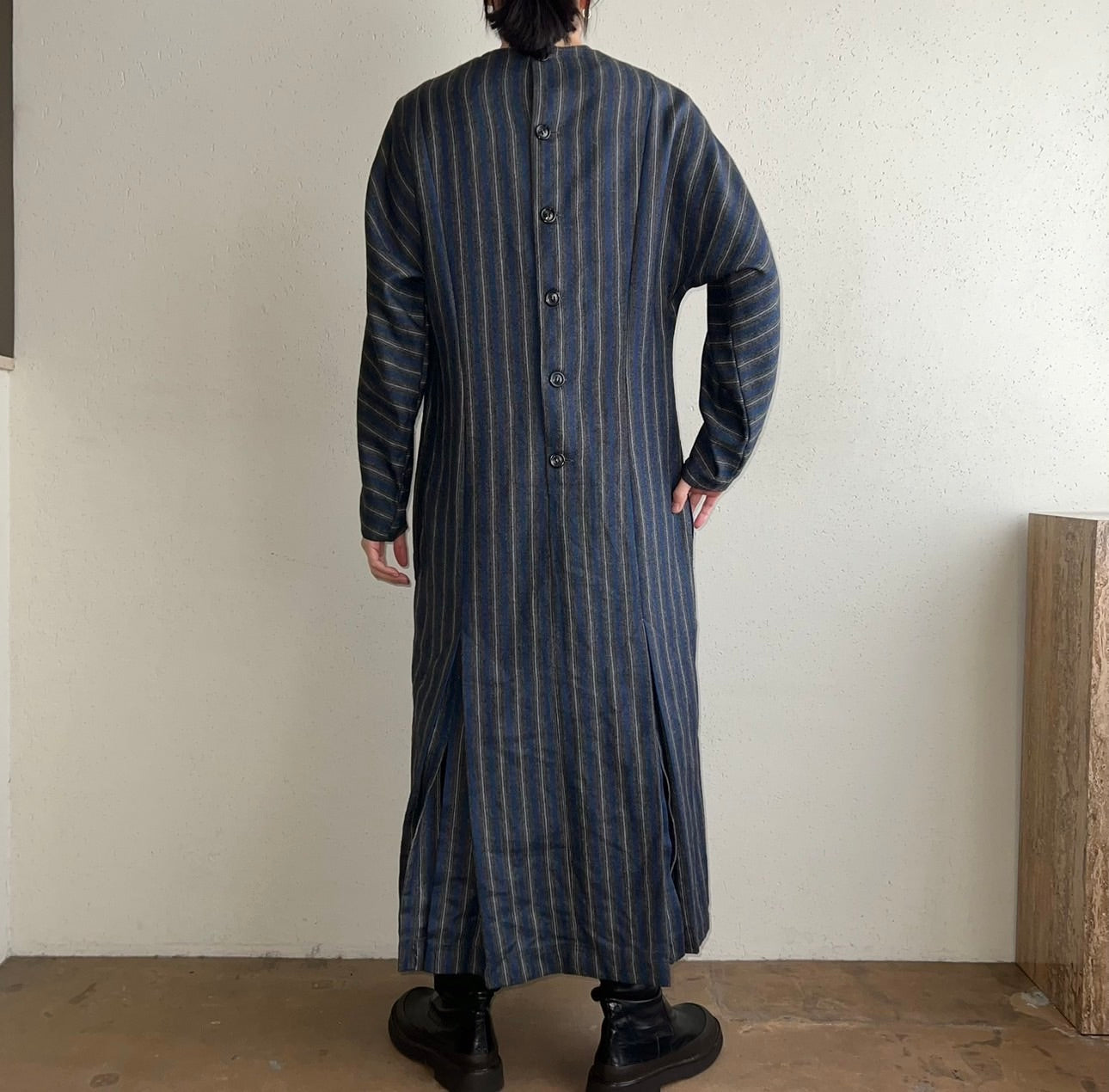 90s Striped Wool Dress Made in Italy