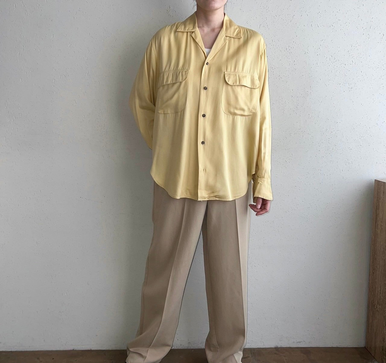 90s " Ralph Lauren" × "BERGDORF GOODMAN"Rayon Shirt