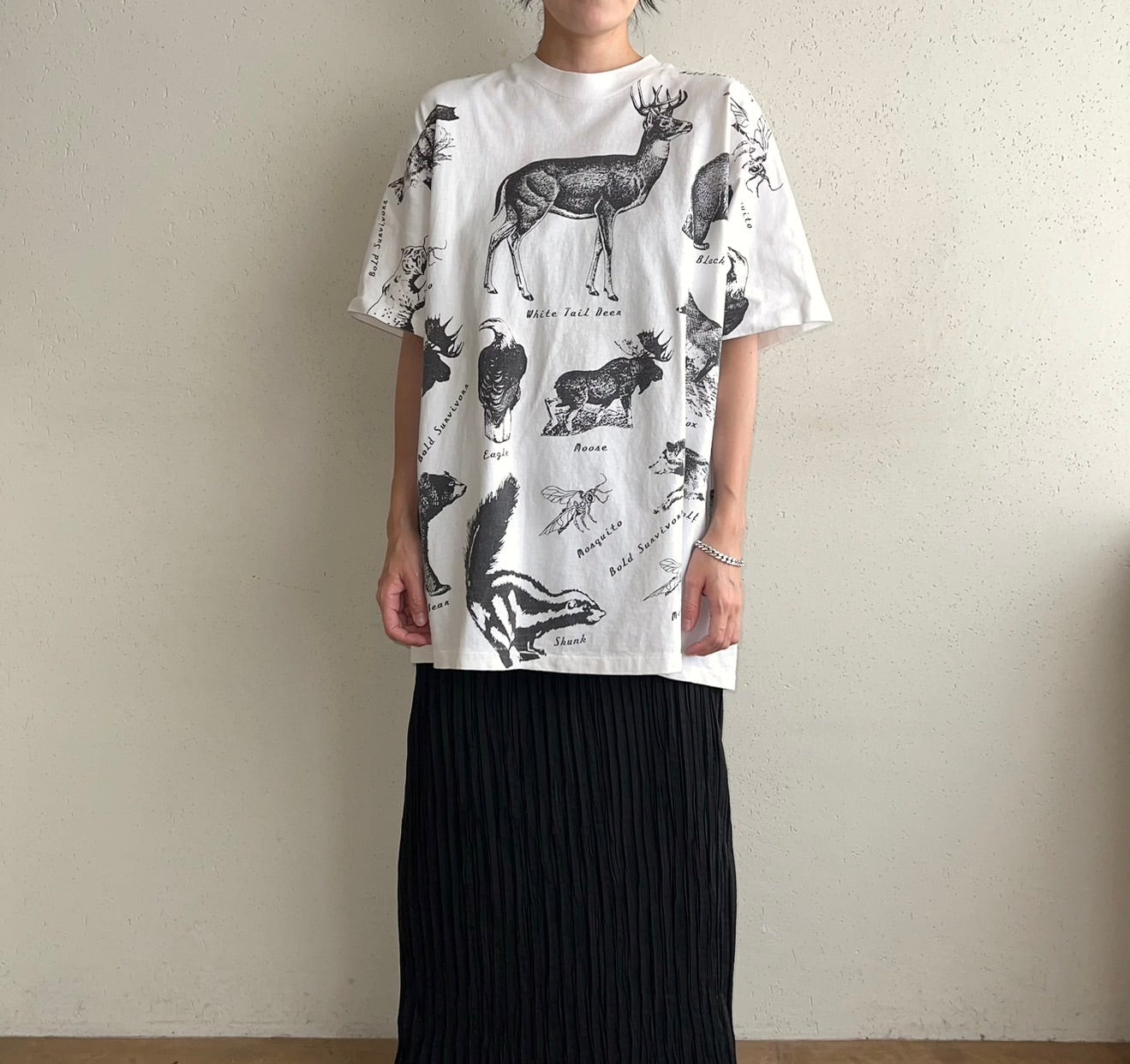 90s Animal Printed T-shirt Made in USA