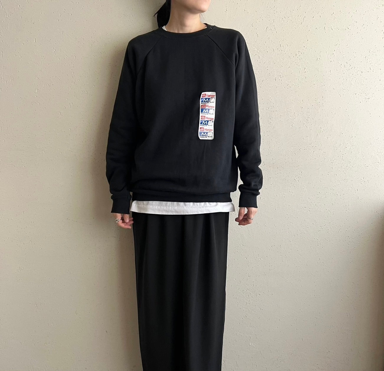 90s Black Sweater Made in USA Dead Stock