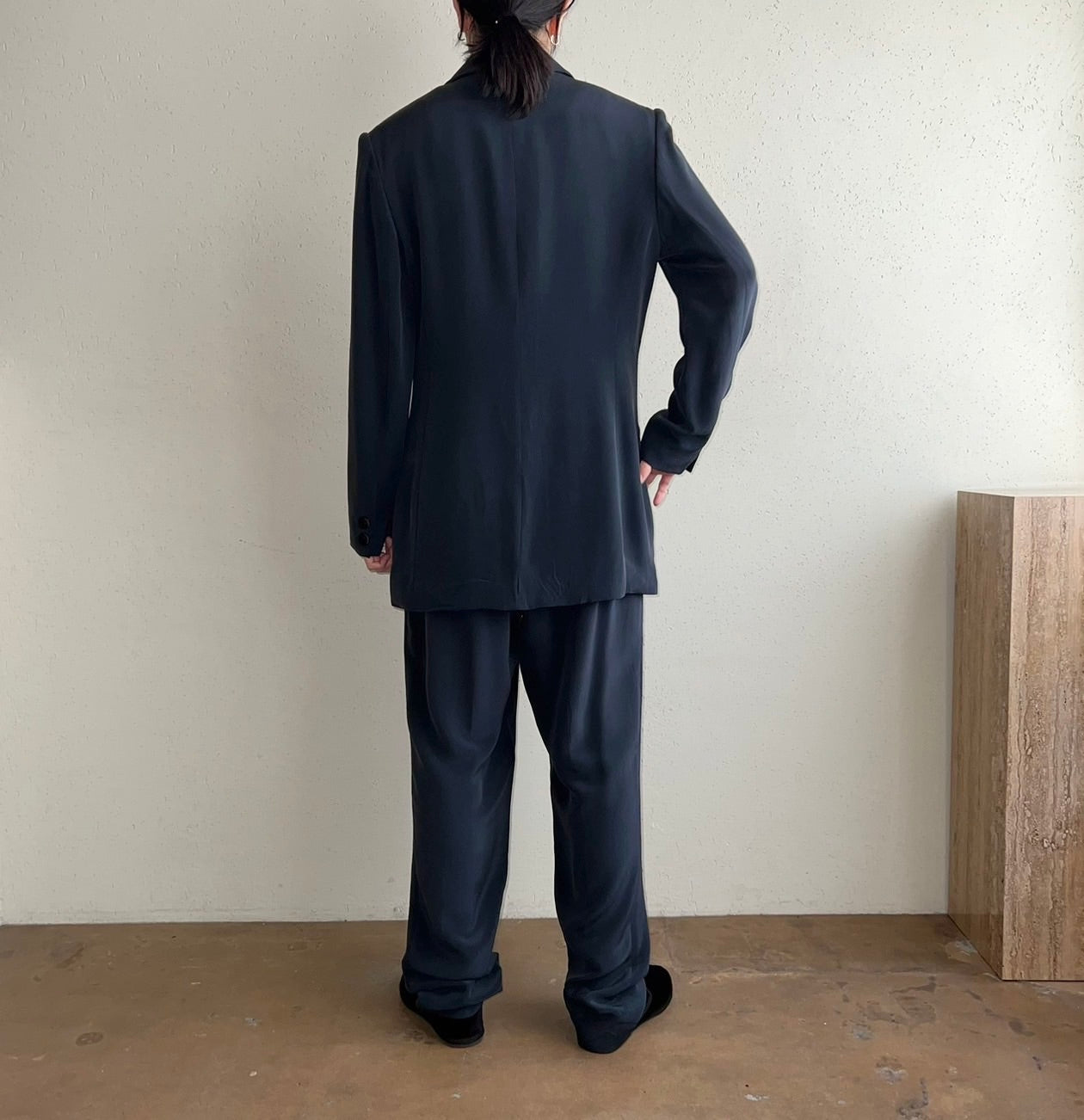 90s Silk Two-Piece Suit