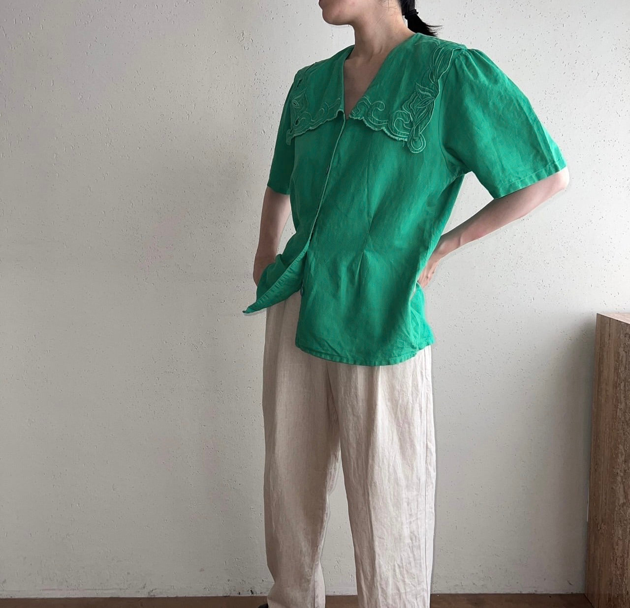 90s Design Ramie Blouse