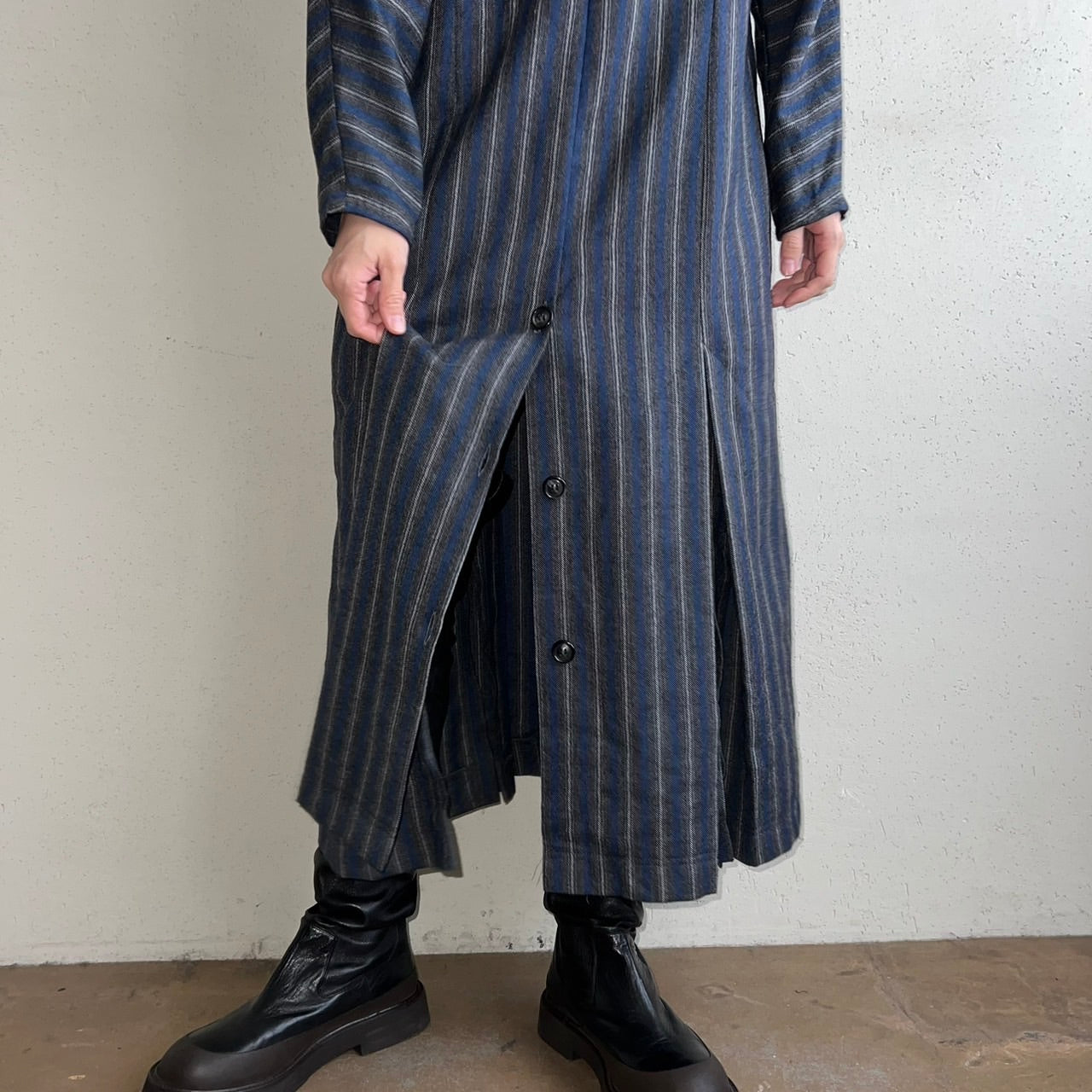 90s Striped Wool Dress Made in Italy