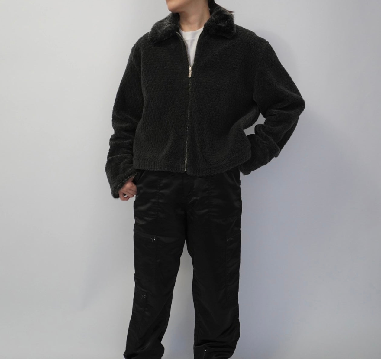 90s Fur Zip Jacket