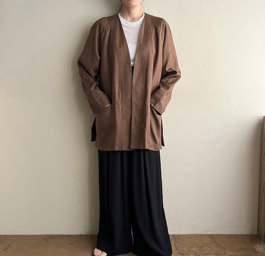 80s Silk Linen Jacket Made in Canada