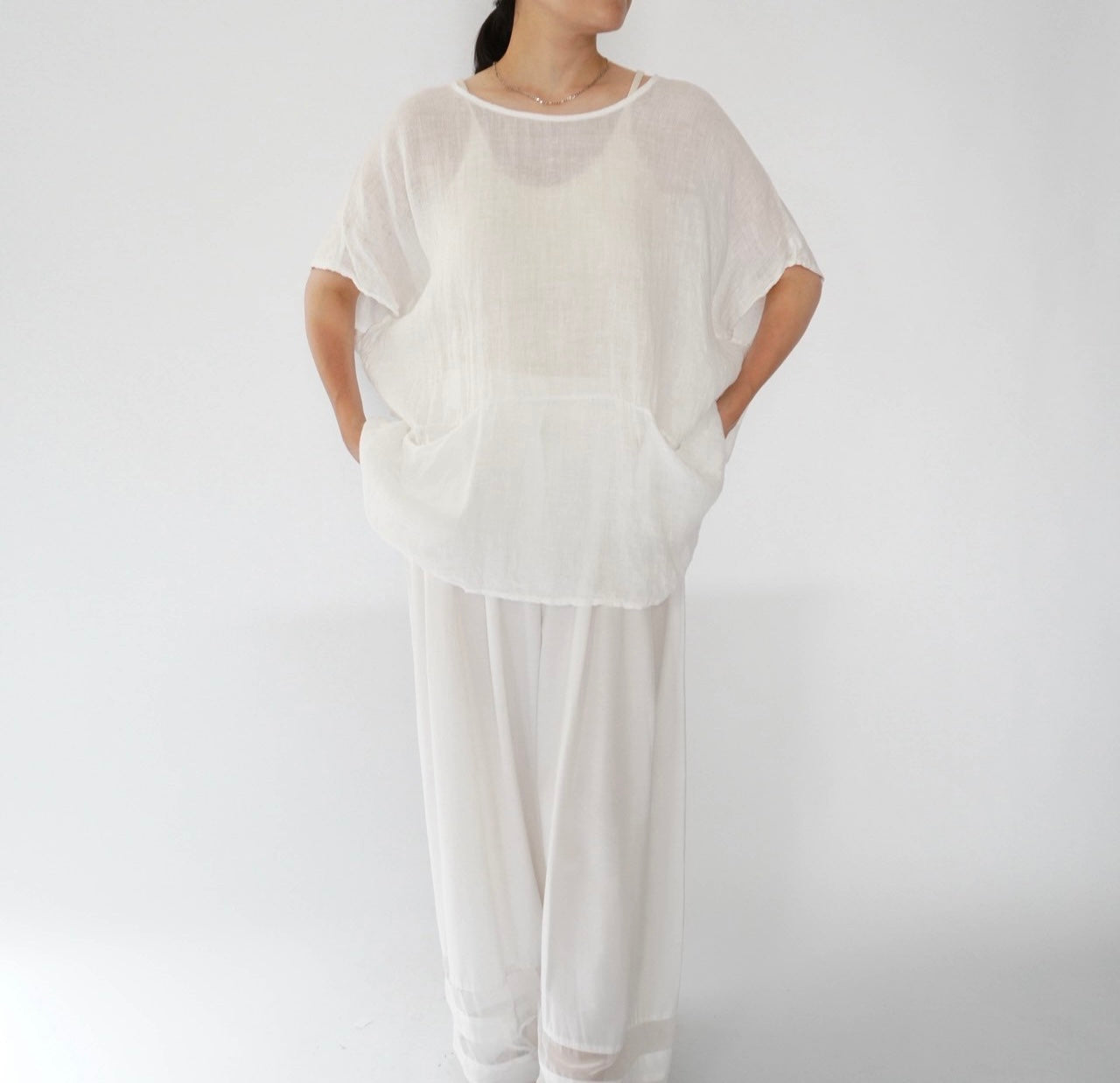 90s Linen Top Made in Italy