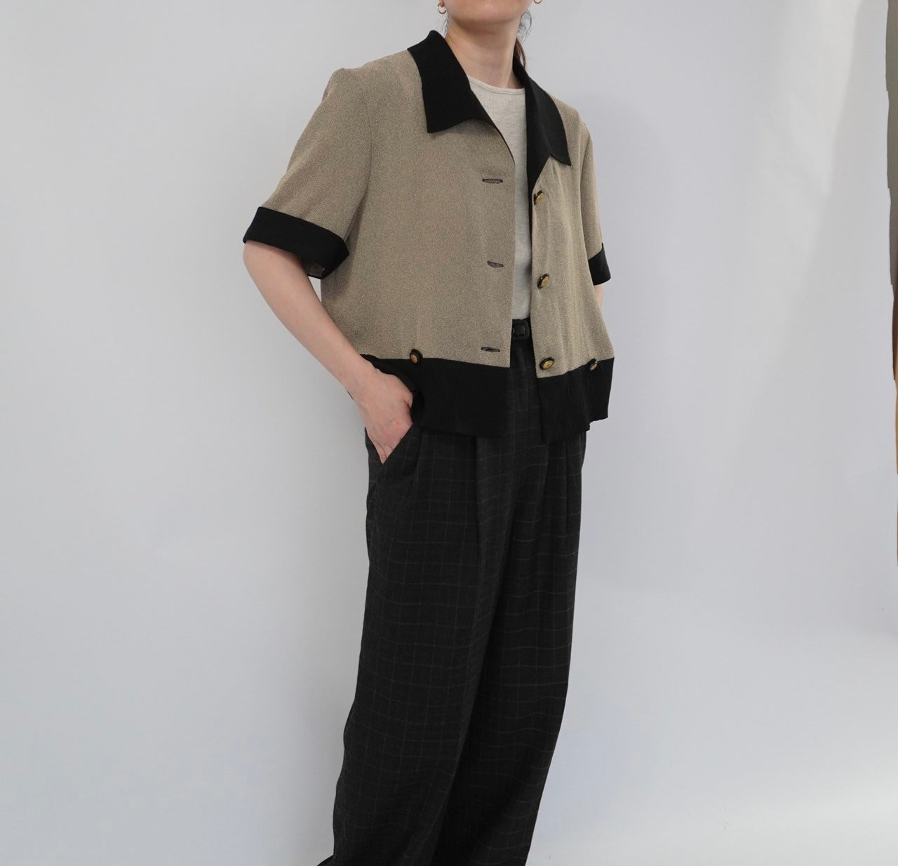 90s Two Tone Design Shirt,Jacket