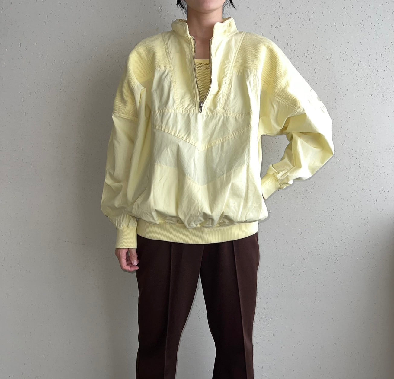 90s EURO Zipped Cotton Top