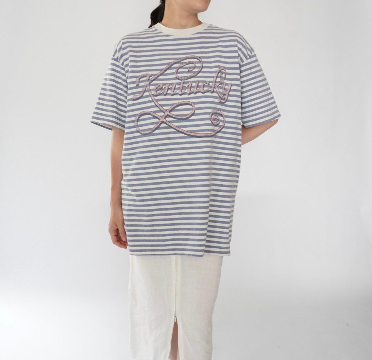 90s Striped Print T-shirt