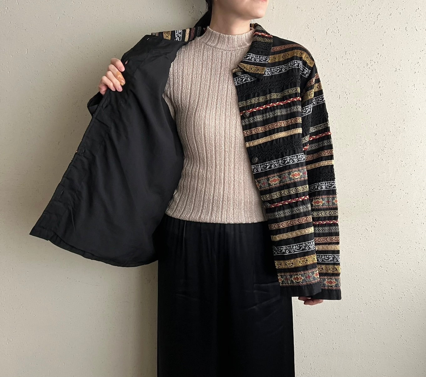 90s Design Silk Jacket