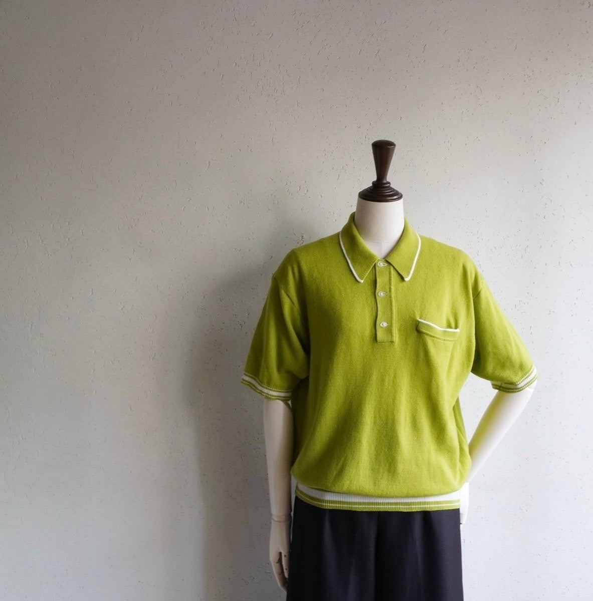 70s Green Knit Top