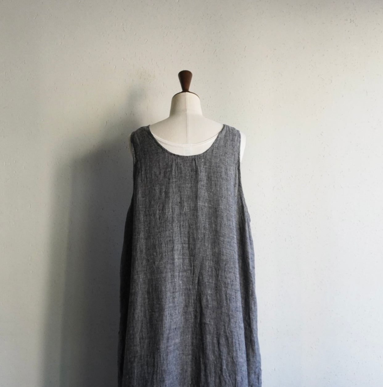 90s FLAX Linen Maxi Dress