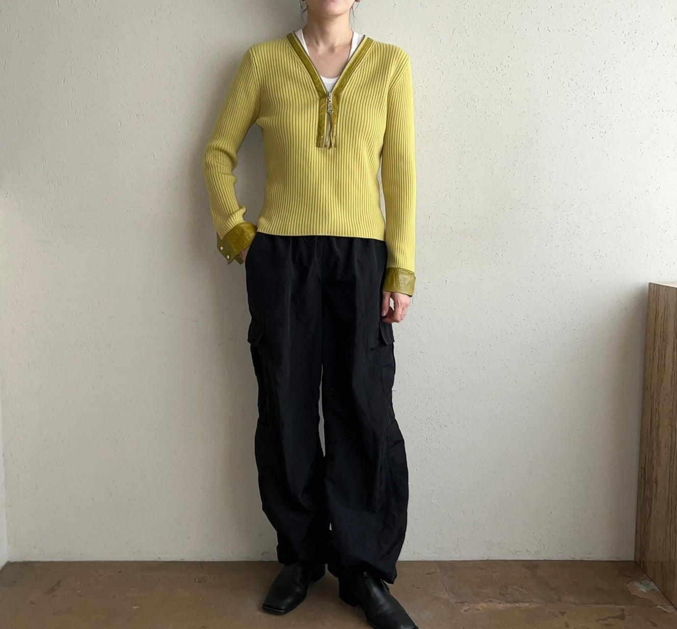 90s EURO Design Ribbed Top
