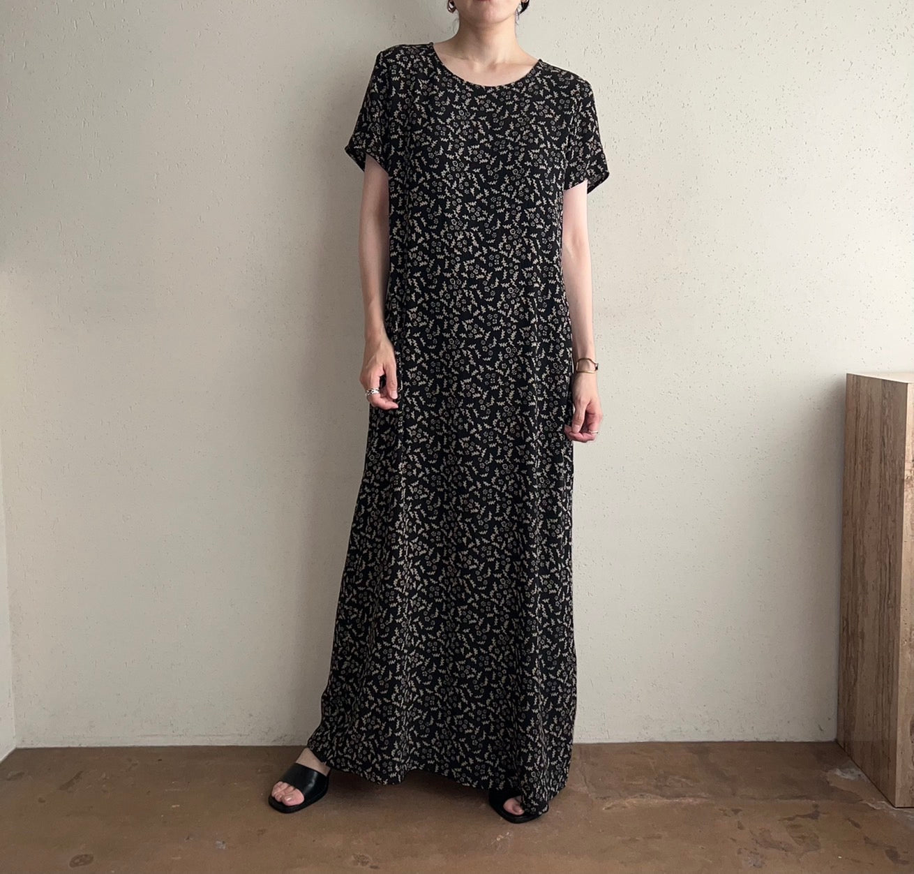 90s Silk Printed Dress