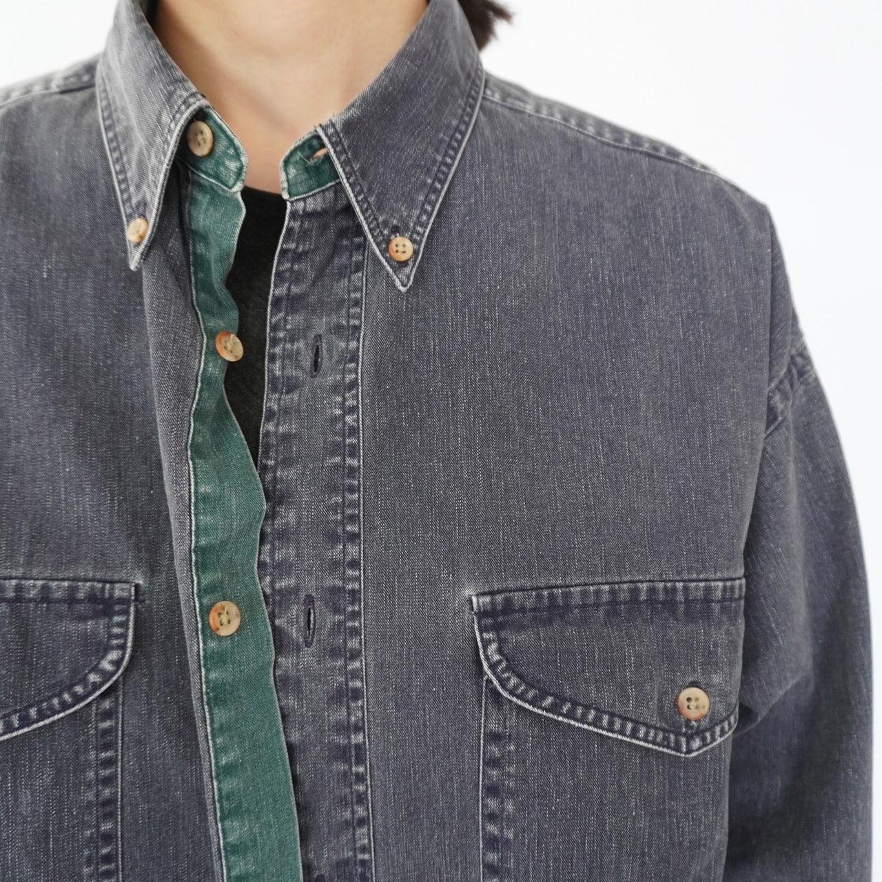 90s Two Tone Cotton Shirt