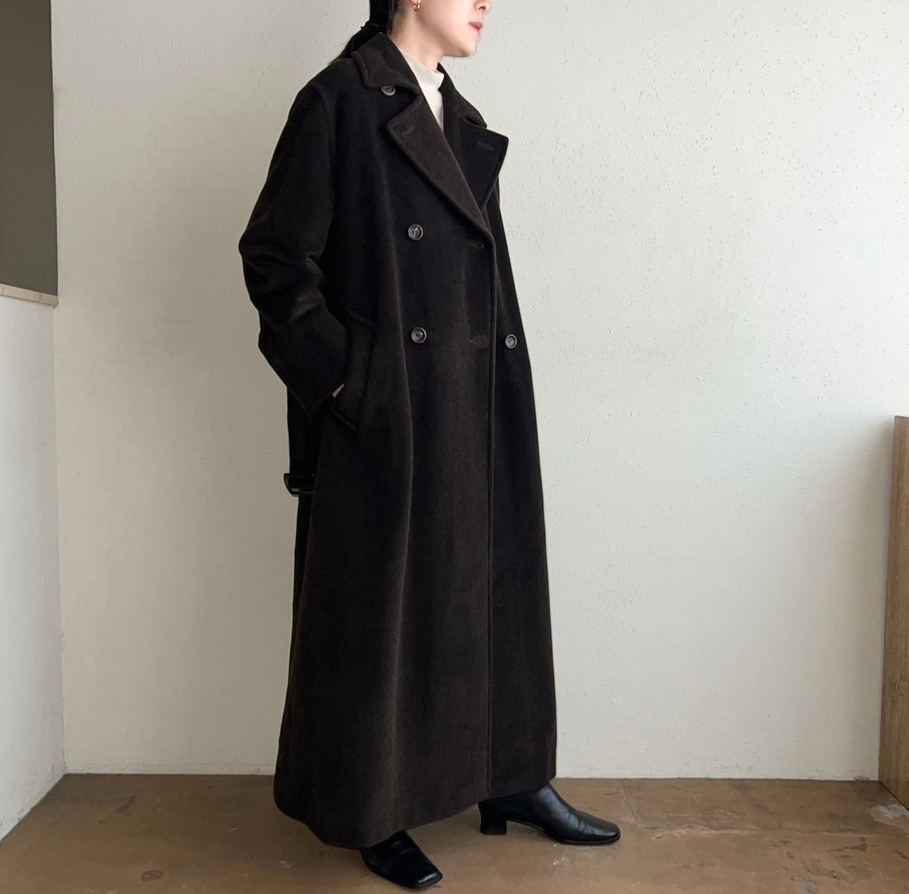 90s "MARELLA" Mohair Mix Coat Made in Italy