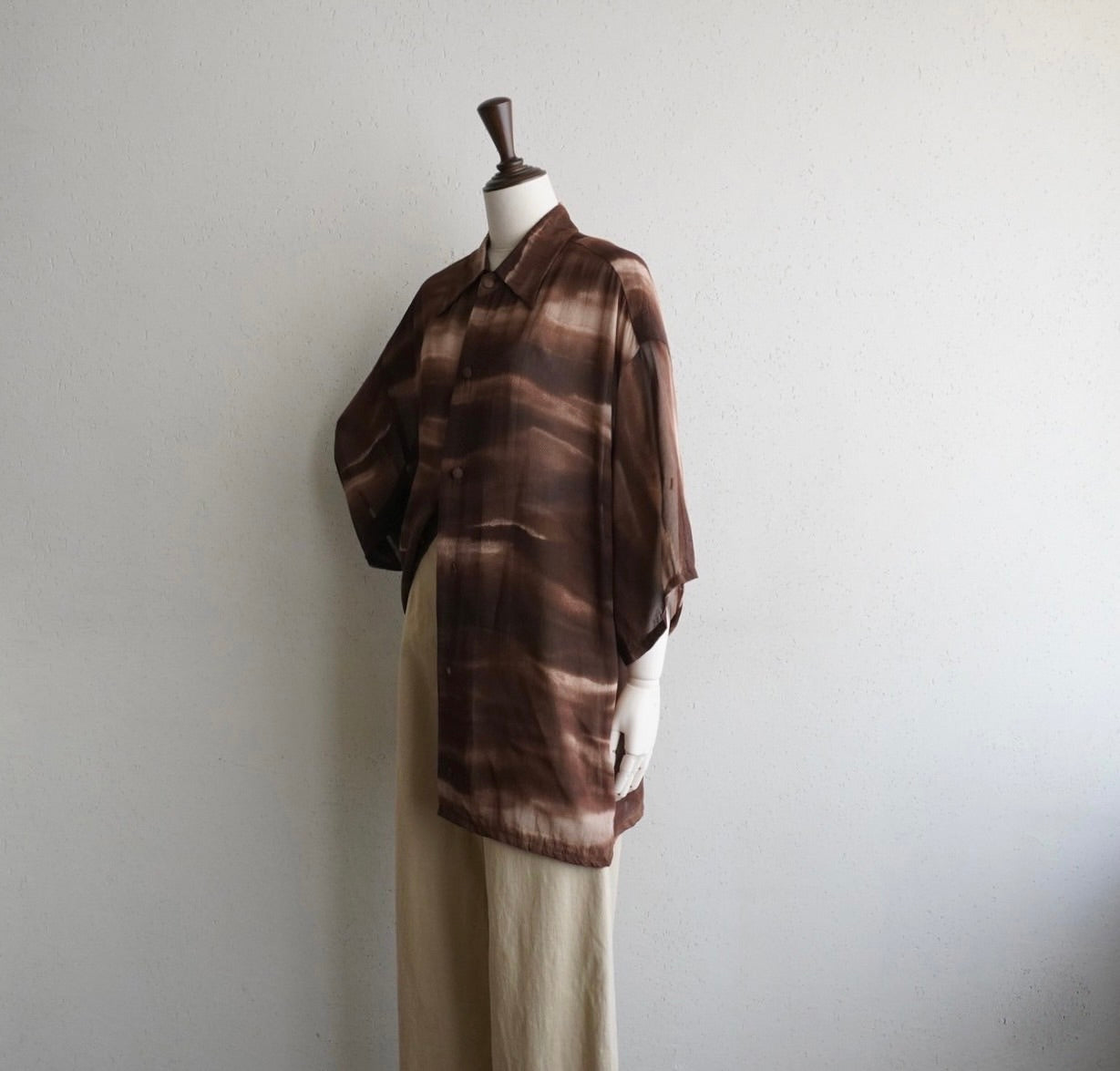 90s Printed Sheer Shirt