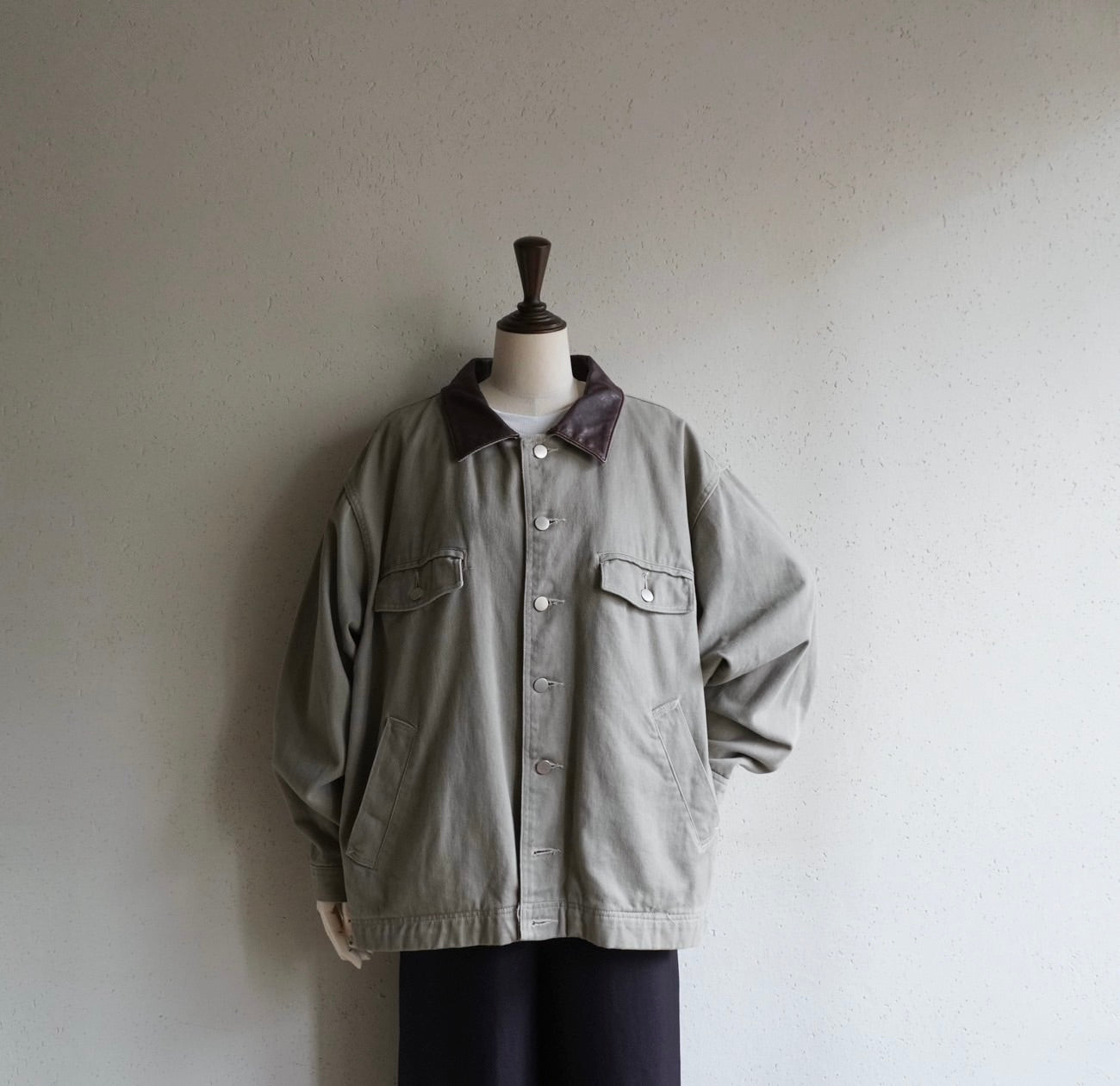 90s Leather Collar Jacket
