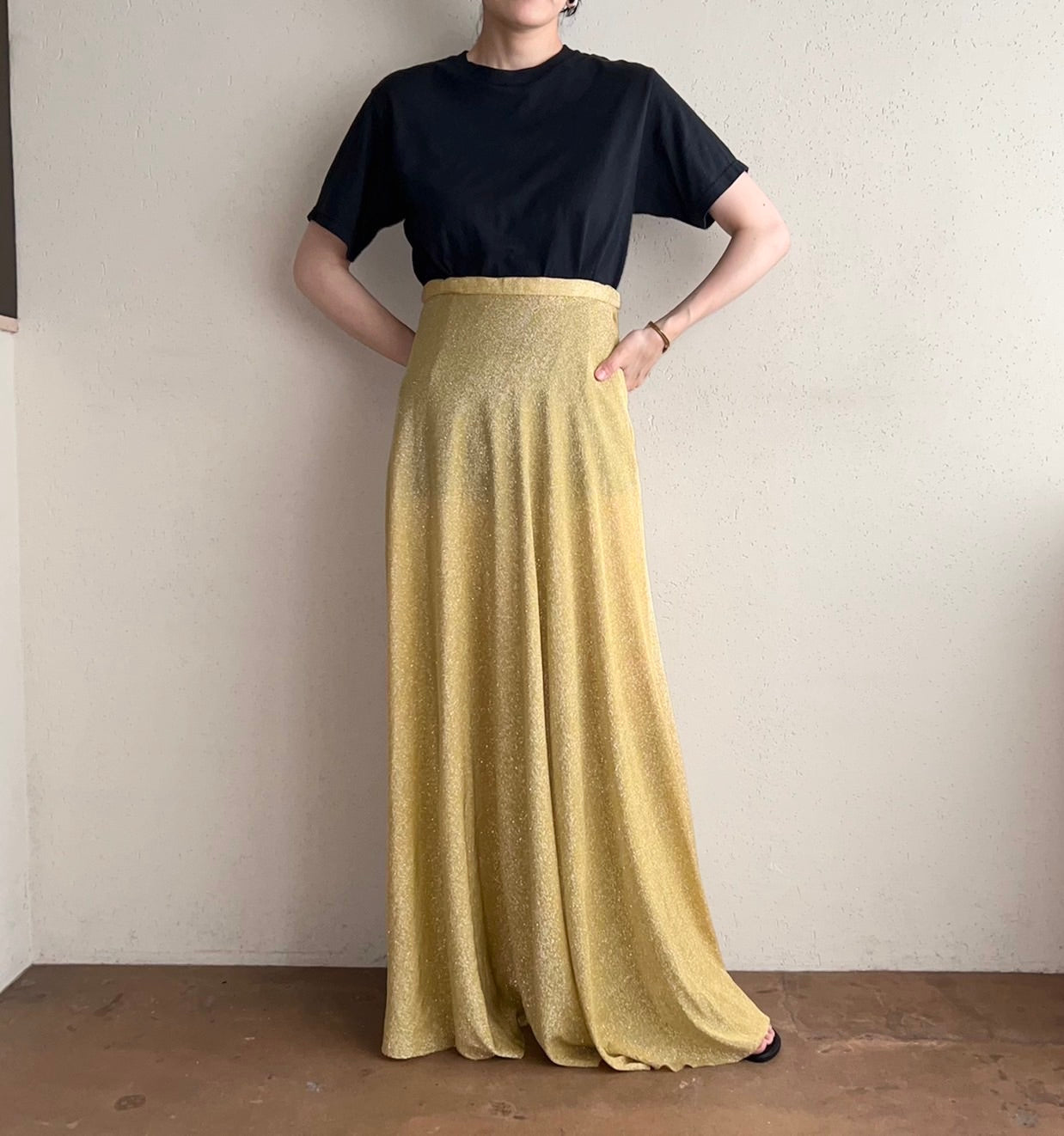 70s Glitter Maxi Skirt