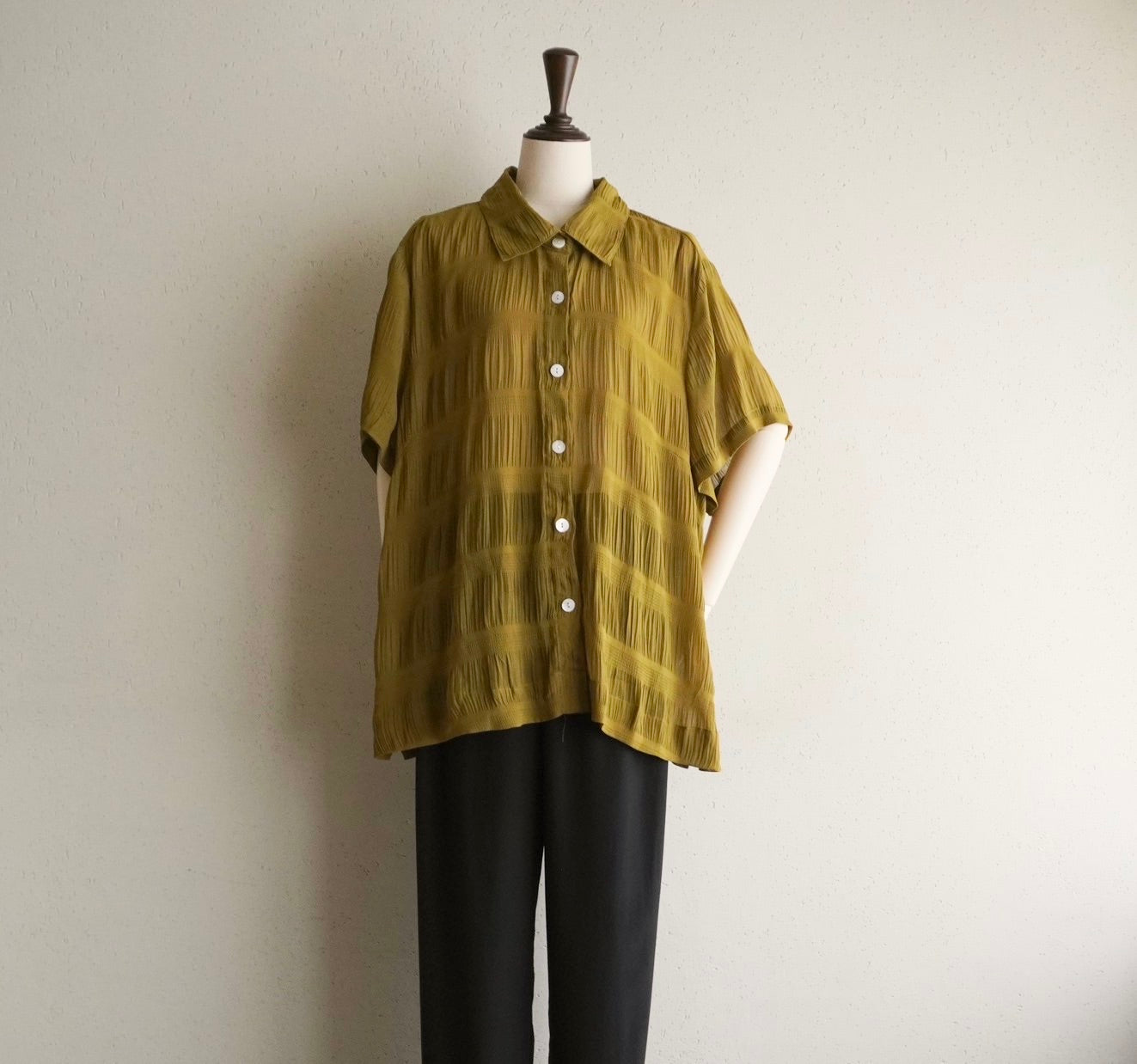 90s Pleat Sheer Shirt
