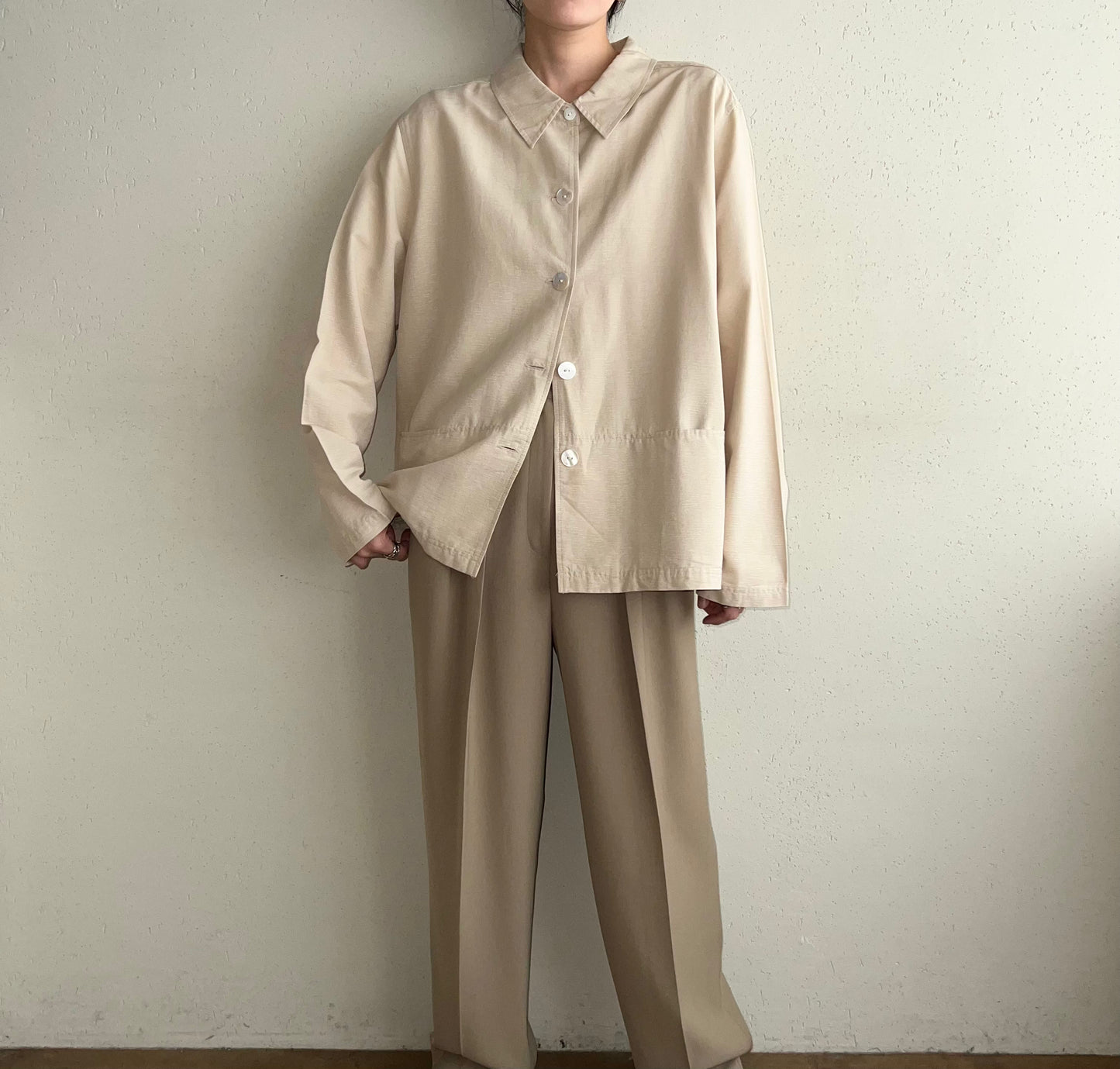90s Silk Shirt Jacket