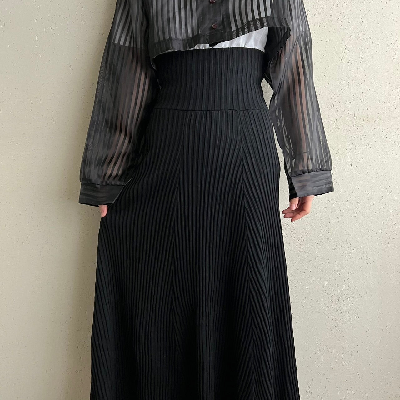 70s80s Ribbed Skirt