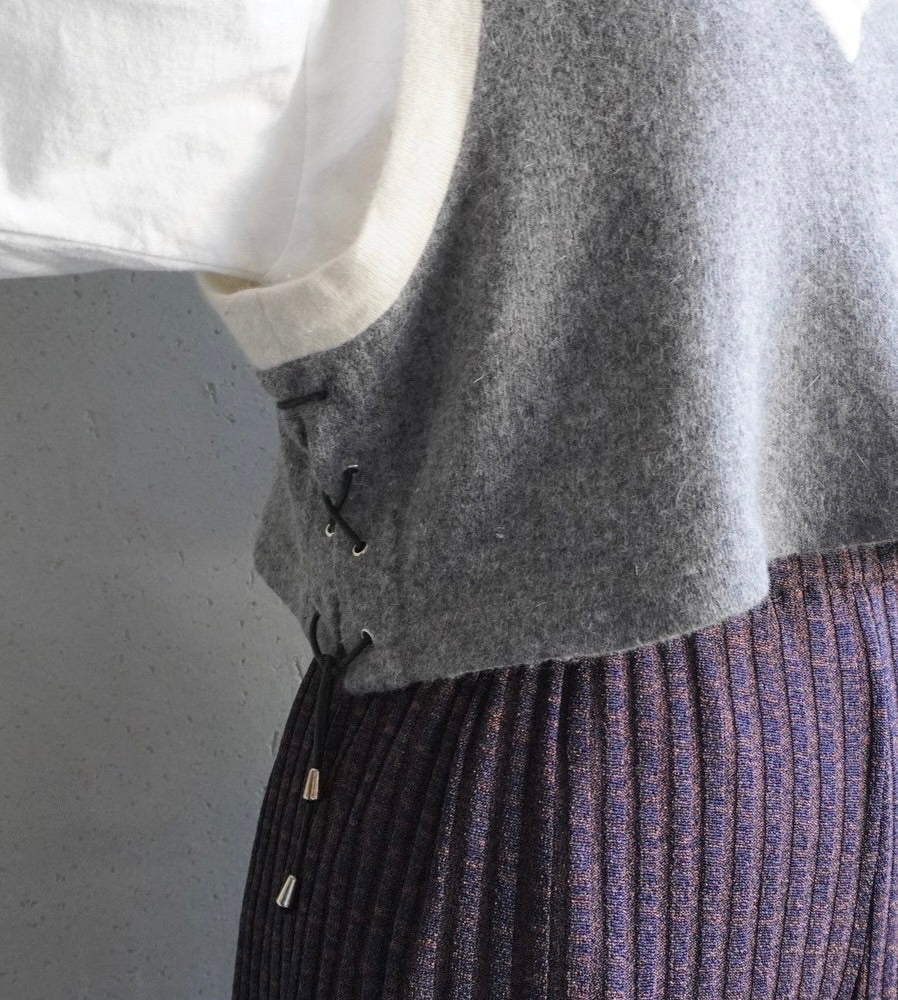 90s EURO Lace Up Knit Vest
