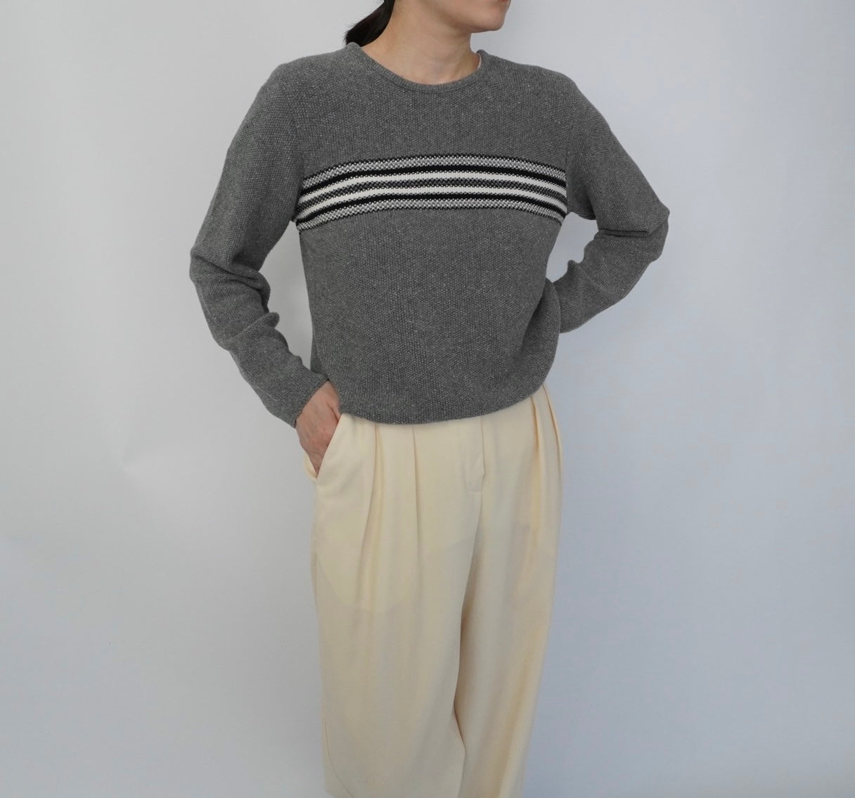 90s Line Design Cotton Top Made in USA