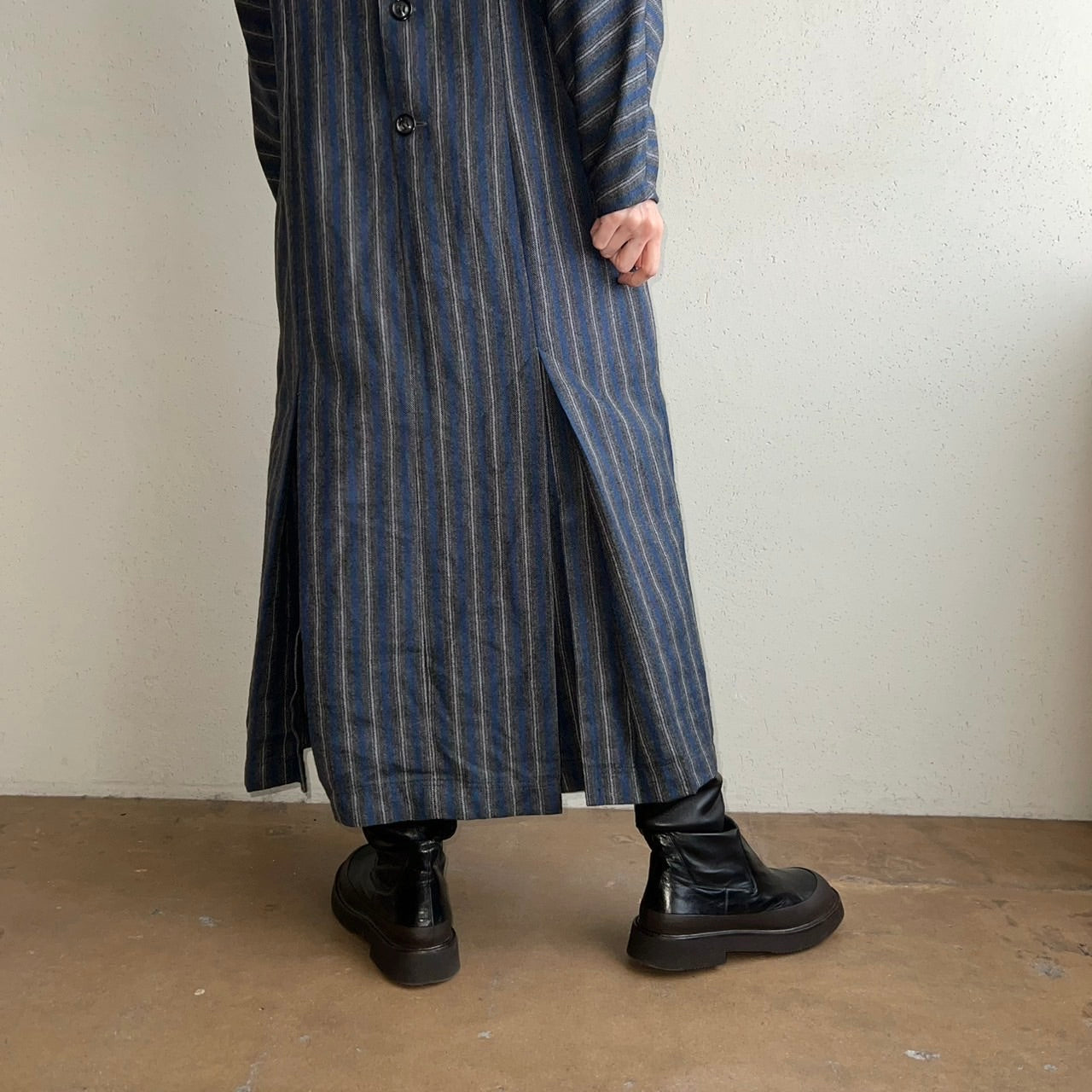90s Striped Wool Dress Made in Italy