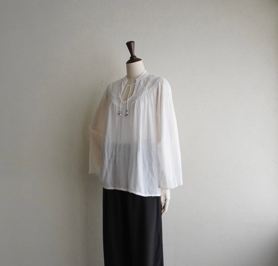 70s Cotton Embroidery Tunic