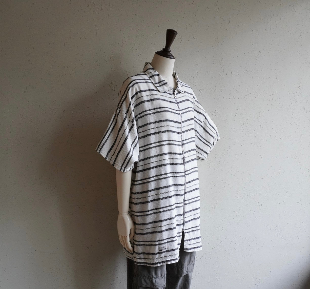 90s Striped Zip Shirt Made in Italy