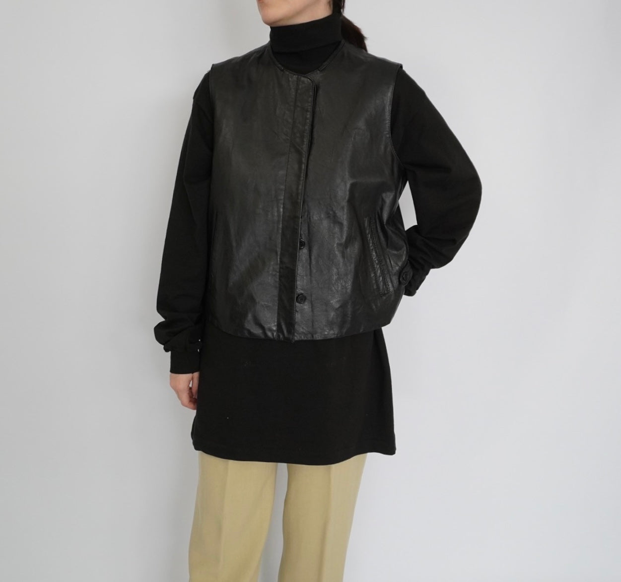 90s "harve benard" Leather Vest